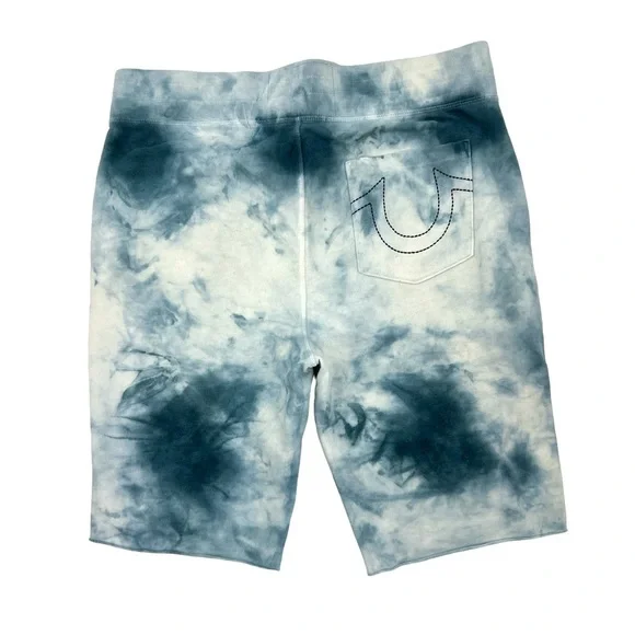 True Religion Camouflage Logo Men's Sweat Shorts SZ Large New - Picture 2 of 10